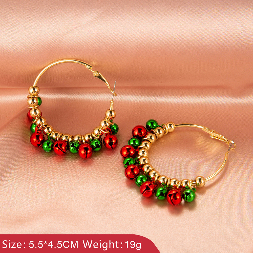 Wholesale Christmas Ideas Christmas Tree Simple Snowman Bell Stud Earrings